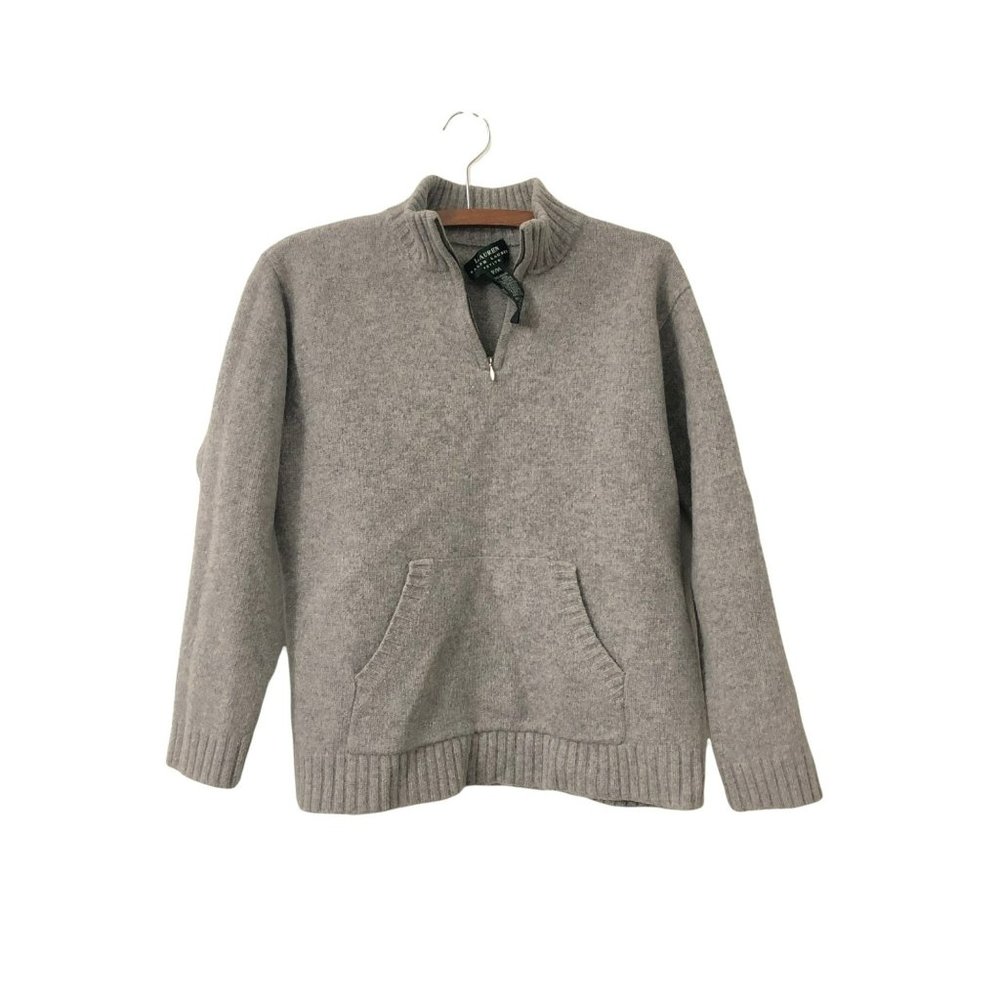 Lauren Ralph Lauren Gray Half-Zip Pullover Sweater